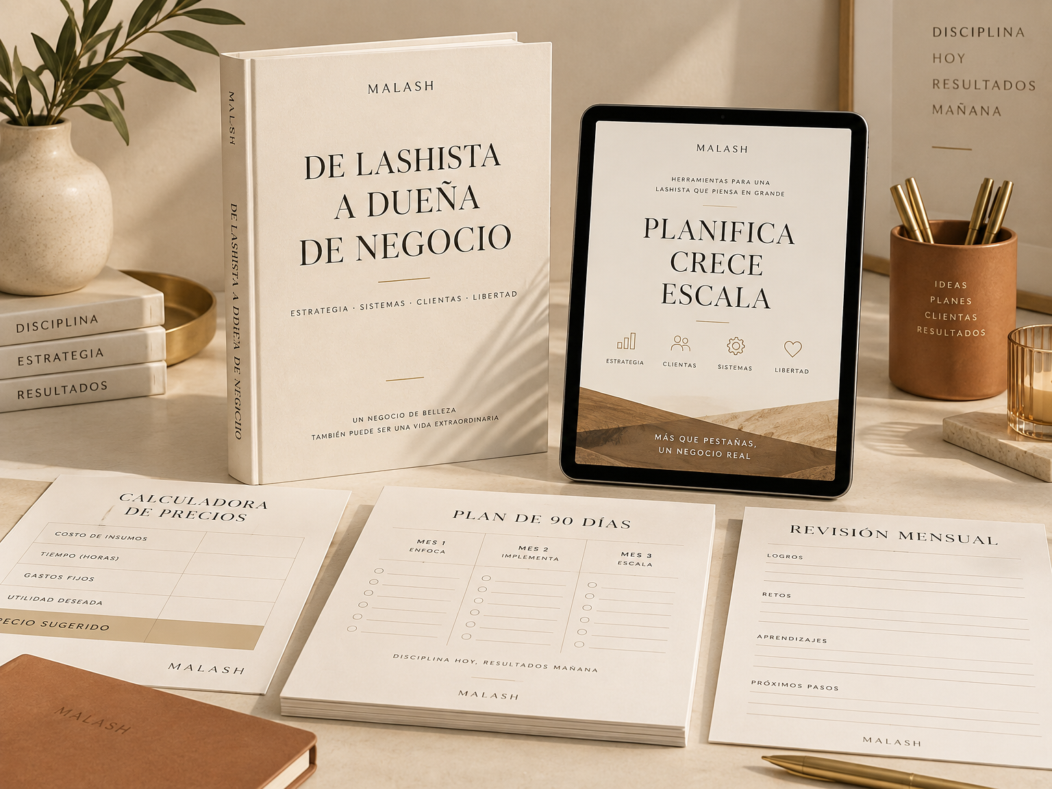 Ebook De Lashista a Dueña de Negocio y herramientas del Kit de Implementación